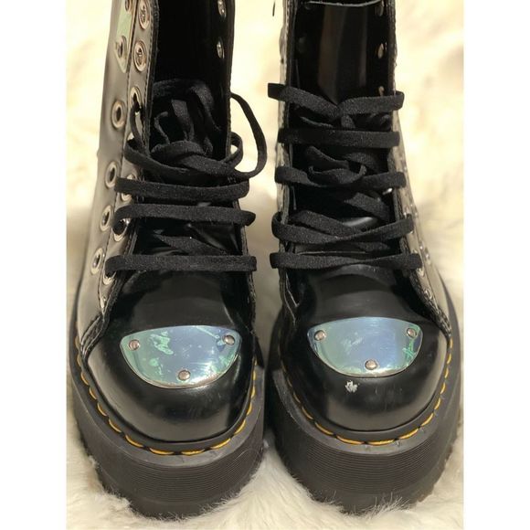 Not for sale***Dr. Martens Jadon max Rebel platform metal leather boots 8 - Picture 7 of 12